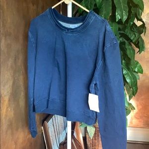 Love, Fire Faux Denim Pullover